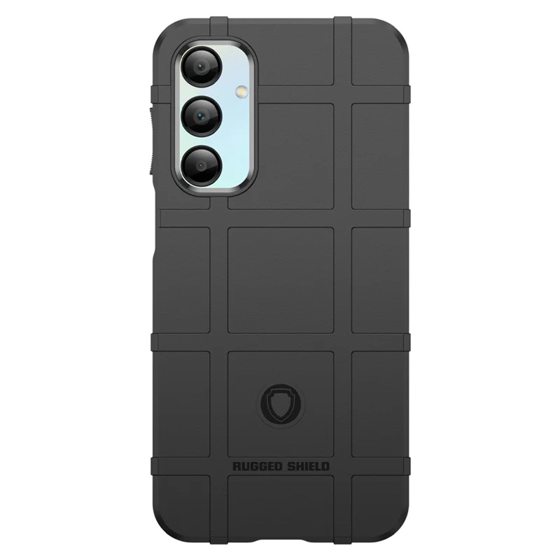 For Samsung Galaxy A16 5G / A16 4G Case Grid Design Soft TPU Scratch-Proof Phone Cover - Black