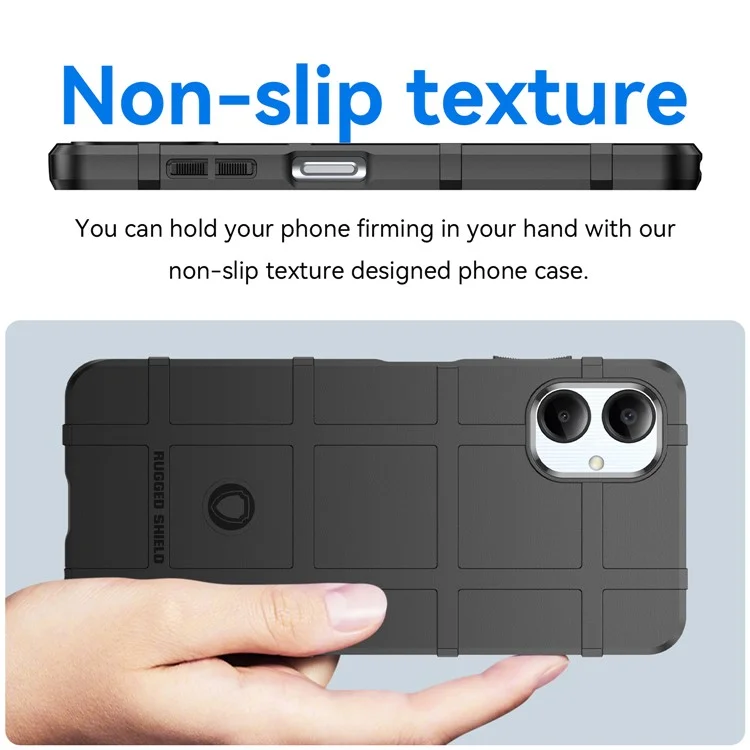 Per Samsung Galaxy A06 Case Grid Design Soft TPU Anti-Graffio Cover per telefono - Nero