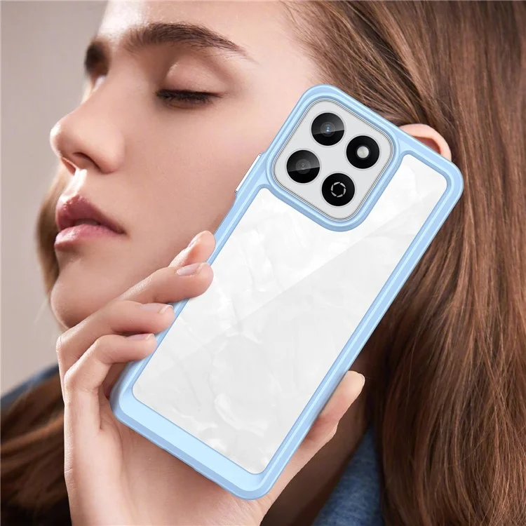 For Honor X7c 4G / 200 Smart 5G / Honor Play 60 Plus 5G Case TPU +Acrylic Protective Clear Phone Cover - Azul