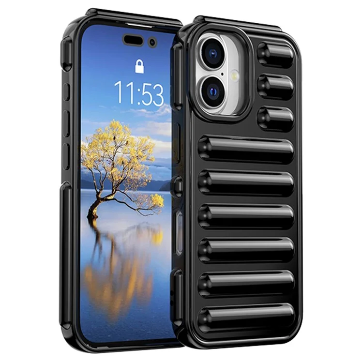 Kapselserie Für Iphone 16 Plus Case Protective TPU -telefonabdeckung - Schwarz