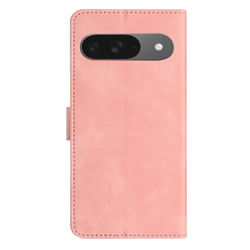 For Google Pixel 9 / Pixel 9 Pro Case Imprinted Butterfly Leather Wallet Phone Cover - Pink