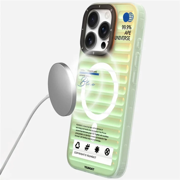 Серия Gradient Youngkit Для Iphone 16 Pro Max Case, Совместимый с Magsafe IMD TPU Back Cover - Красный
