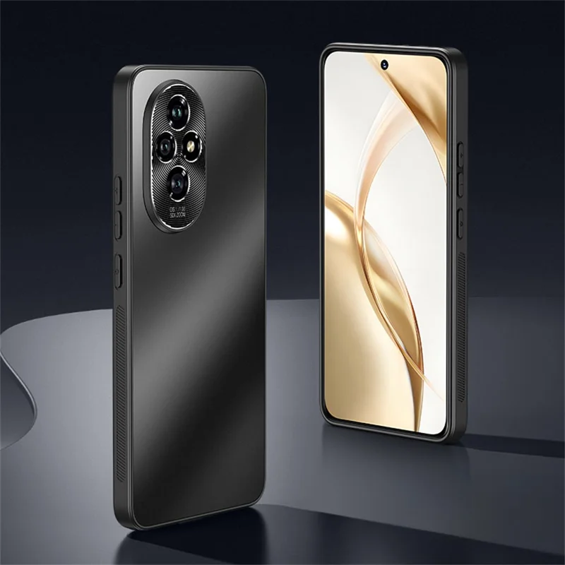 Para Honor 200 Pro 5G Case CD Venas PC+TPU Cubierta de Teléfono Anti-Slip - Negro
