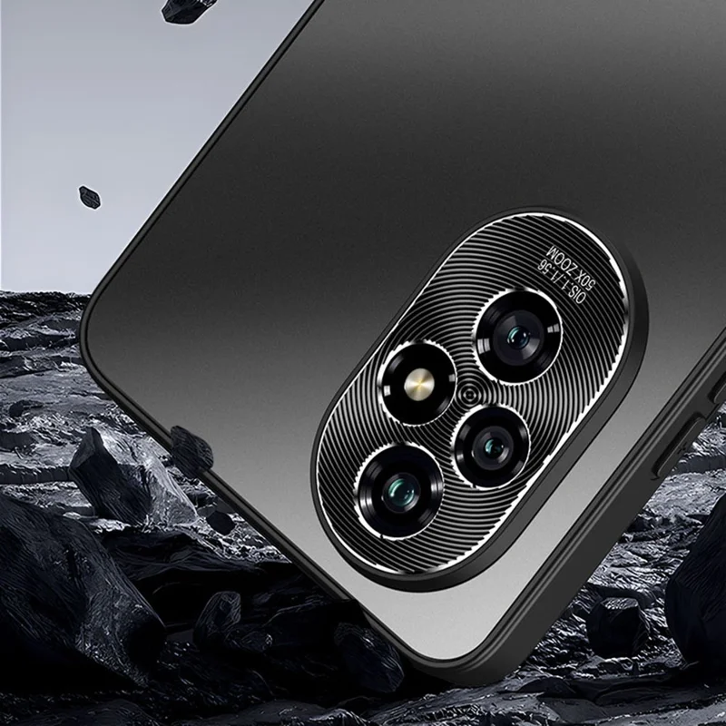 Para Honor 200 Pro 5G Case CD Venas PC+TPU Cubierta de Teléfono Anti-Slip - Negro