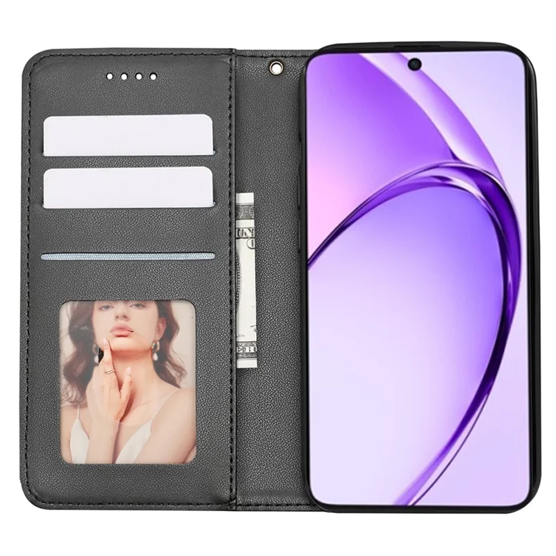 Pour Xiaomi Redmi K70 Ultra Wallet Phone Case de Téléphone à Carreaux Magnétiques Strong Modèle Imprimée Couverture de Court - Noir
