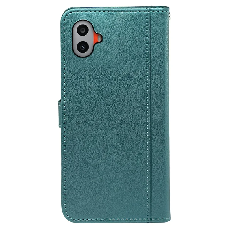 For Nothing CMF Phone 1 Wallet Case Magnetic Snap Leather Phone Cover with Strap - Green