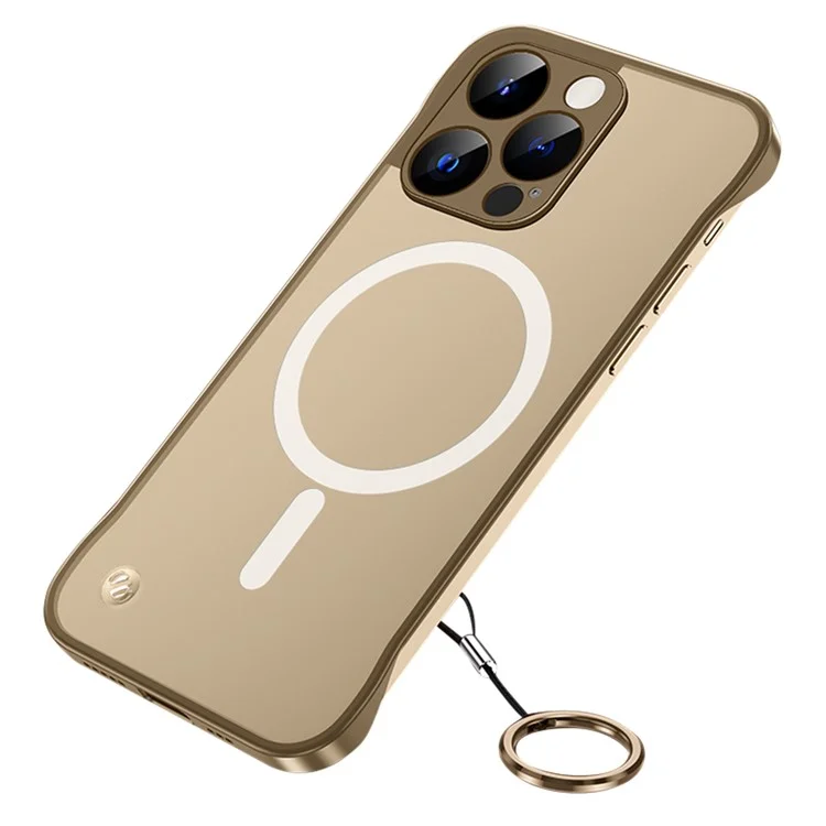 Pour Iphone 16 Pro Case Compatible Avec Magsafe Matte PC Mobile Cover Mobile - or