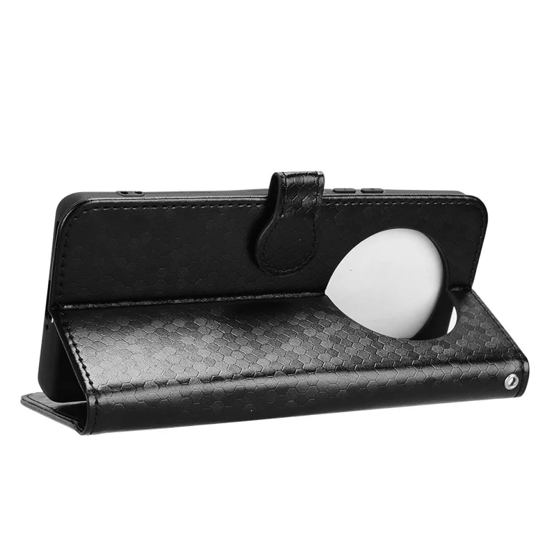 Per Oppo Realme 13 Pro / Realme13 Pro+ 5G Wallet Case Dot Pattern Impronta PU Copertina Per Telefono in Pelle PU - Nero
