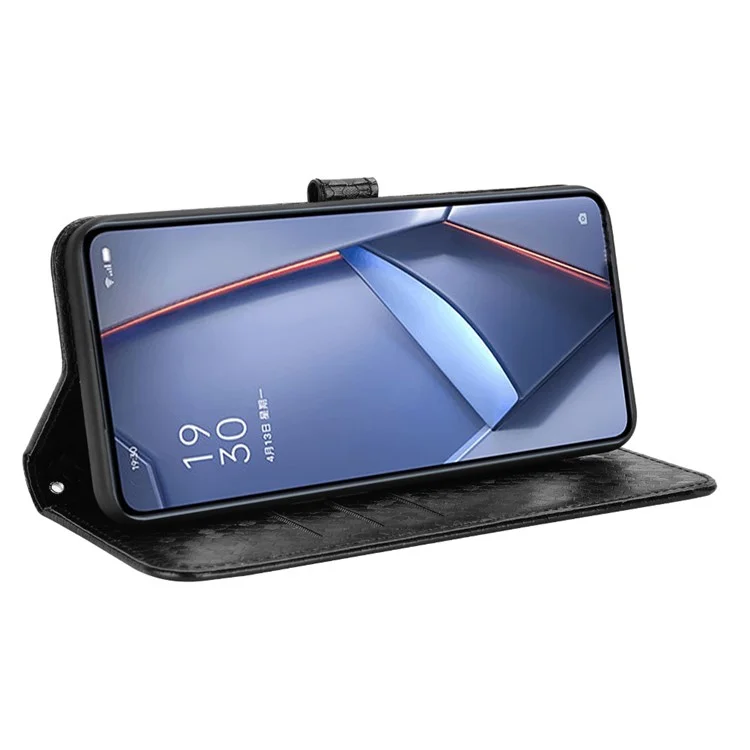 Per ZTE Nubia V60 Design Wallet Case Dot Pattern Impronta PU Coperchi - Nero