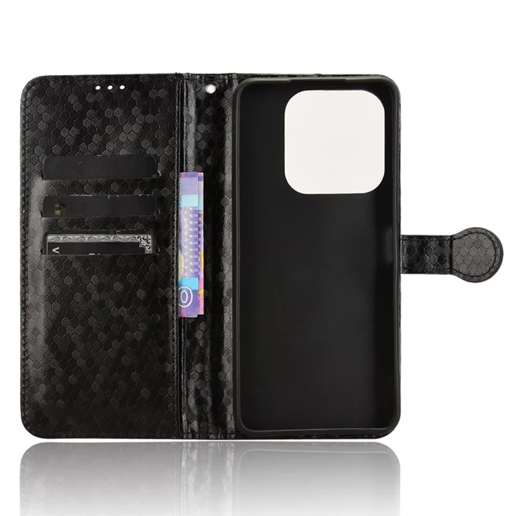 Per ZTE Nubia V60 Design Wallet Case Dot Pattern Impronta PU Coperchi - Nero