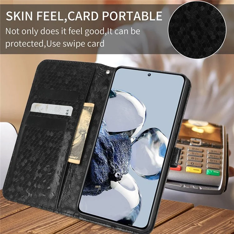 Per ZTE Nubia V60 Design Wallet Case Dot Pattern Impronta PU Coperchi - Nero