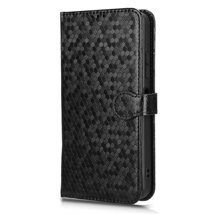 Per ZTE Nubia V60 Design Wallet Case Dot Pattern Impronta PU Coperchi - Nero