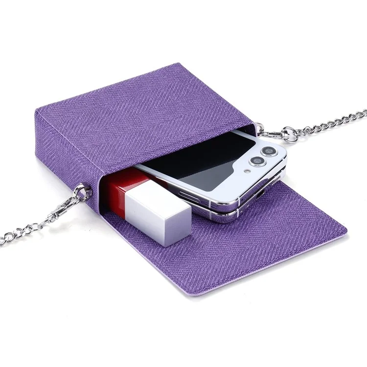 VILI BF Series Crossbody Phone Bag PU Leather Phone Carrying Bag with Shoulder Strap - Purple