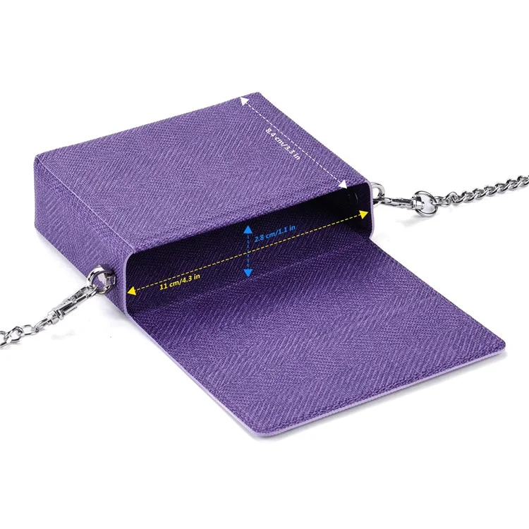 VILI BF Series Crossbody Phone Bag PU Leather Phone Carrying Bag with Shoulder Strap - Purple