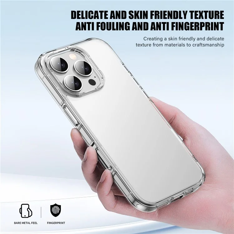 Pour L'iphone 16 Pro Case Tpu Tpu + pc Matte Back - Brun