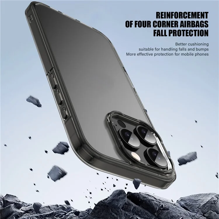 Pour L'iphone 16 Pro Case Tpu Tpu + pc Matte Back - Brun