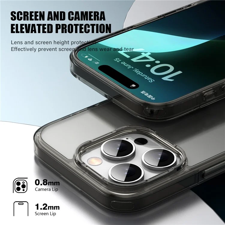 Pour L'iphone 16 Pro Case Tpu Tpu + pc Matte Back - Brun