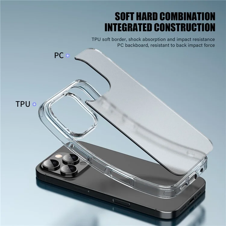 Pour L'iphone 16 Pro Case Tpu Tpu + pc Matte Back - Brun