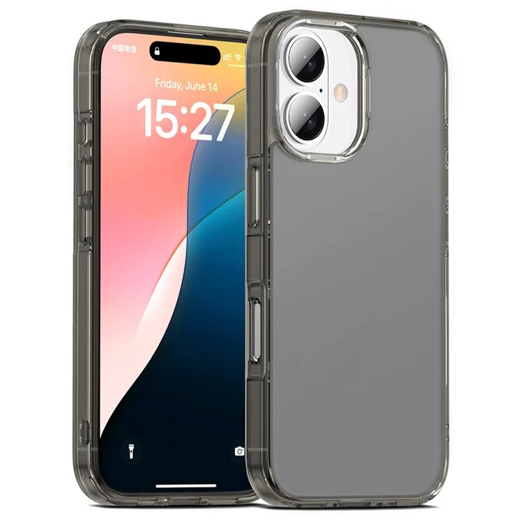 Для Iphone 16 Case Shock -resection TPU+PC Matte Back Cover - Коричневый