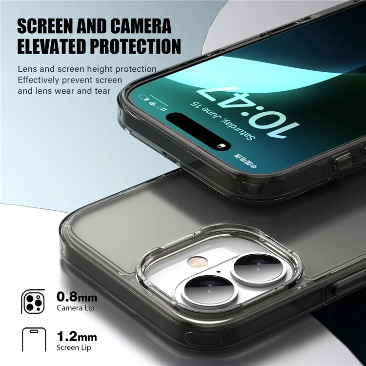 Для Iphone 16 Case Shock -resection TPU+PC Matte Back Cover - Коричневый