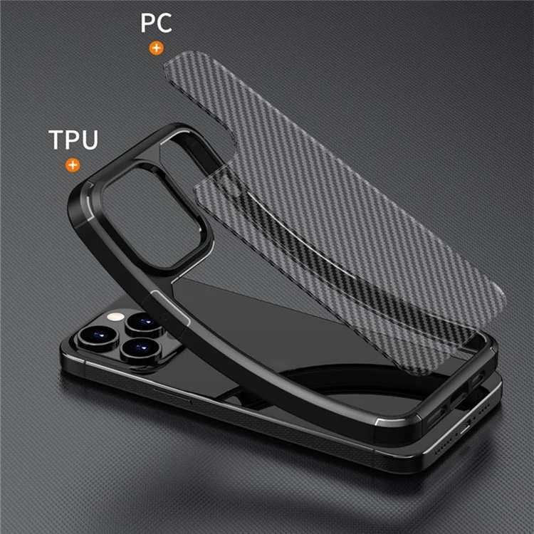 Для Iphone 15 Pro Case Case Texture Texture Anti-Scratch Tpu+пк Задняя Крышка