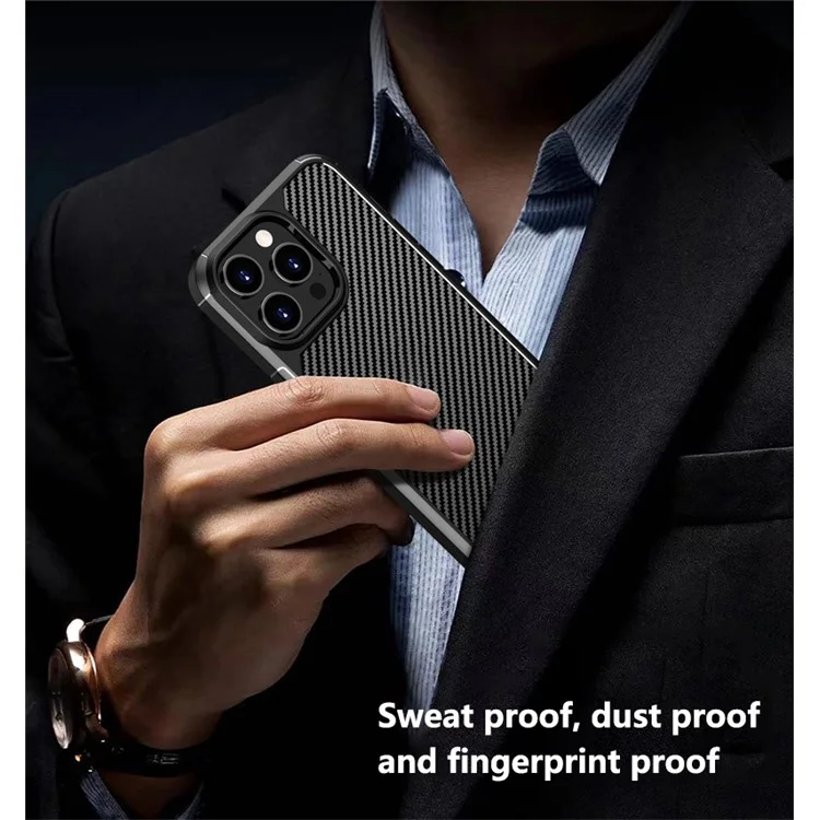 Для Iphone 15 Pro Case Case Texture Texture Anti-Scratch Tpu+пк Задняя Крышка