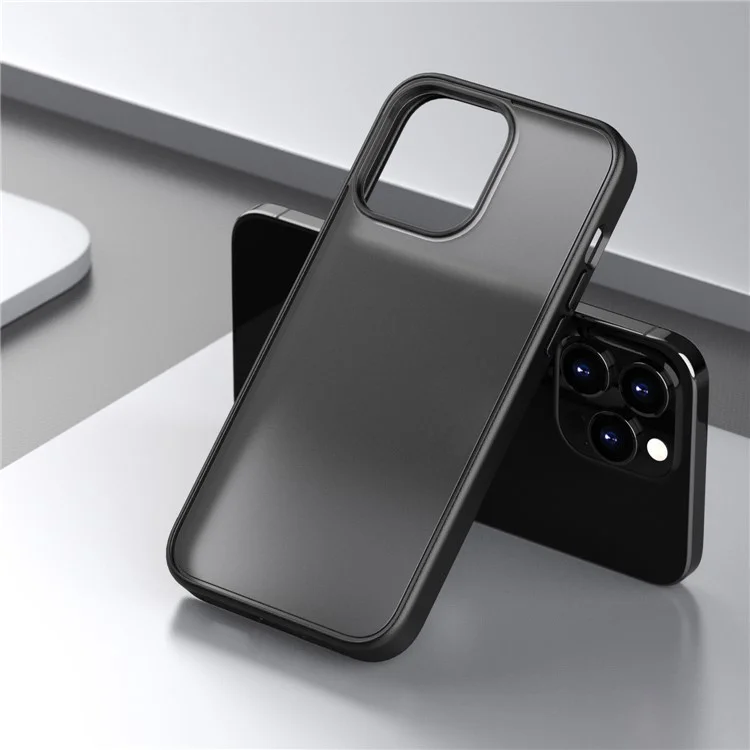 Magische Serie Für Iphone 16 Pro Case Transucent Matte TPU + PC -telefonabdeckung - Schwarz
