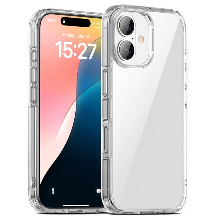 Серия Aurora Для Iphone 16 Case Tpu+пк Crystal Clear Back Cover - Прозрачный