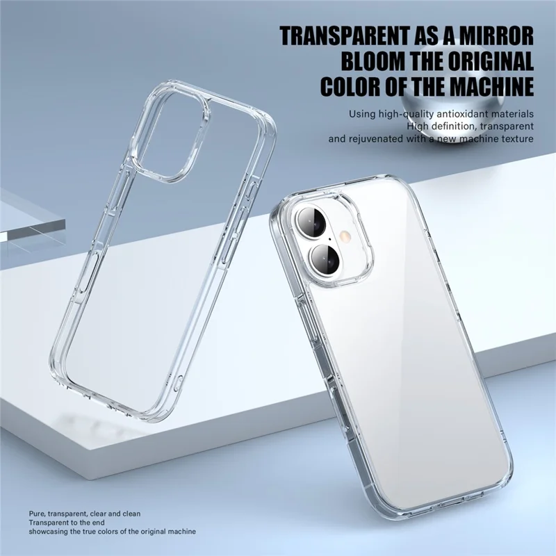 Серия Aurora Для Iphone 16 Case Tpu+пк Crystal Clear Back Cover - Прозрачный