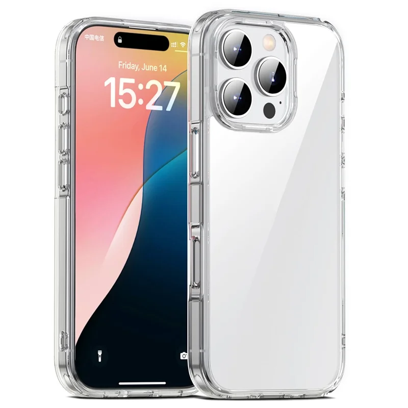 Serie Aurora Per Iphone 16 Pro Max Case TPU+PC Crystal Clear Cover - Trasparente