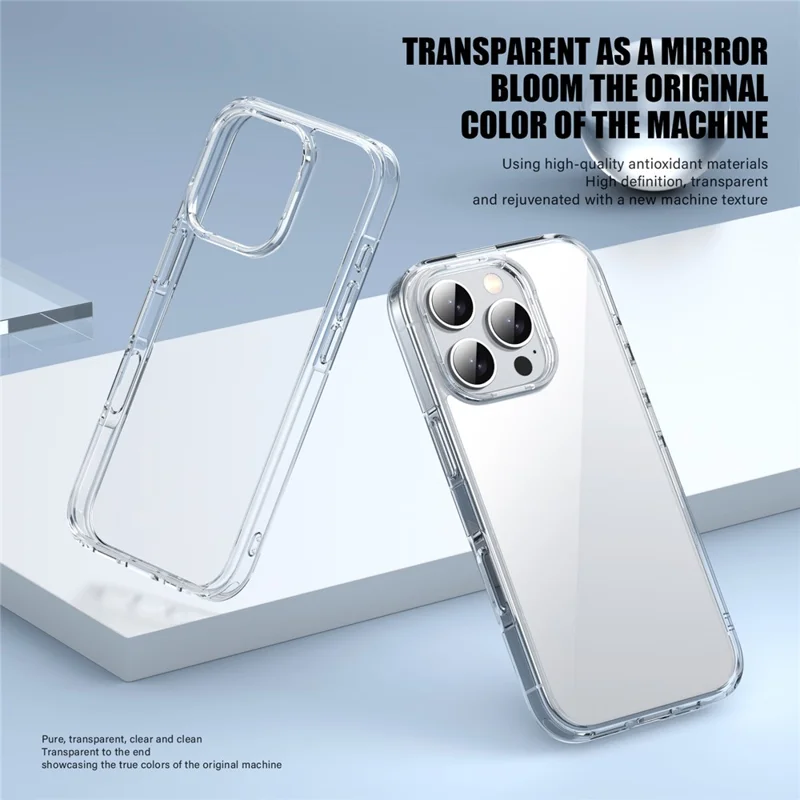 Serie Aurora Per Iphone 16 Pro Max Case TPU+PC Crystal Clear Cover - Trasparente