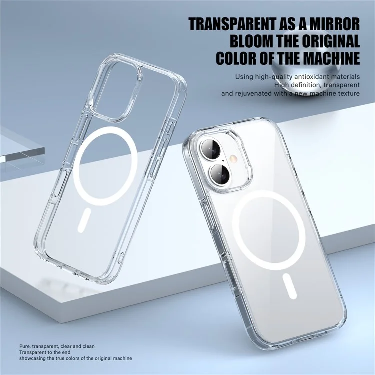Serie Aurora Para la Caja de Iphone 16 Compatible Con la Cubierta Posterior Magsafe TPU+PC Clear Clear Back - Transparente