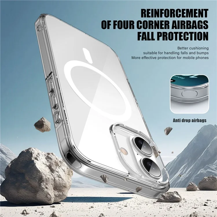 Serie Aurora Para la Caja de Iphone 16 Compatible Con la Cubierta Posterior Magsafe TPU+PC Clear Clear Back - Transparente