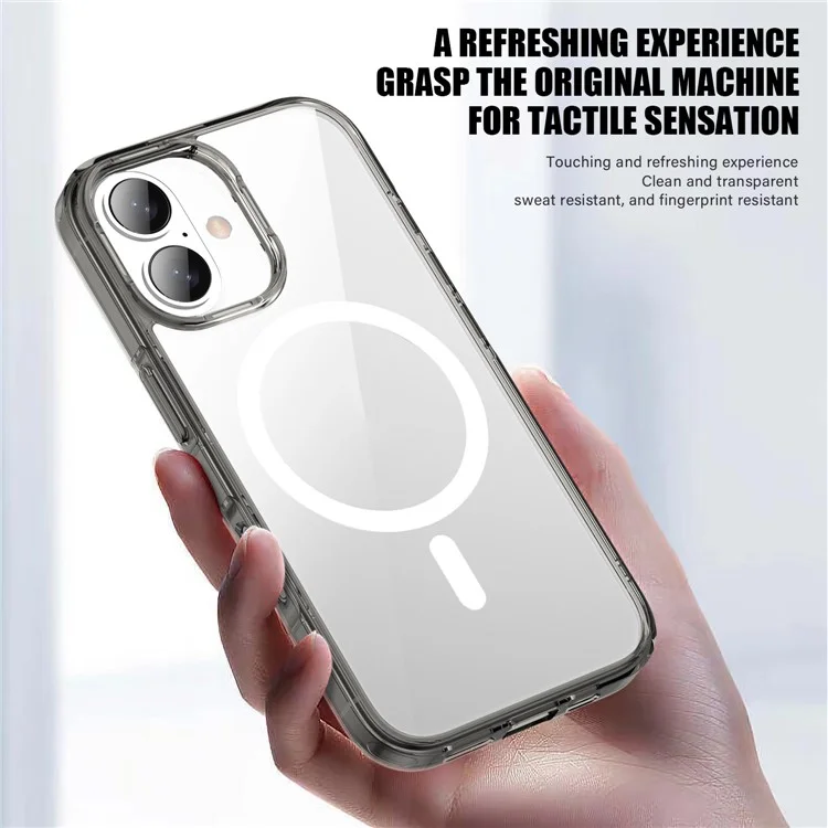 Serie Aurora Para la Caja de Iphone 16 Compatible Con la Cubierta Posterior Magsafe TPU+PC Clear Clear Back - Transparente