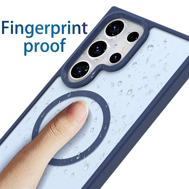 Для Samsung Galaxy S23 Ultra Case, Совместимый с Magsafe Skin-Touch TPU+PC Matte Phone Cover - Синий