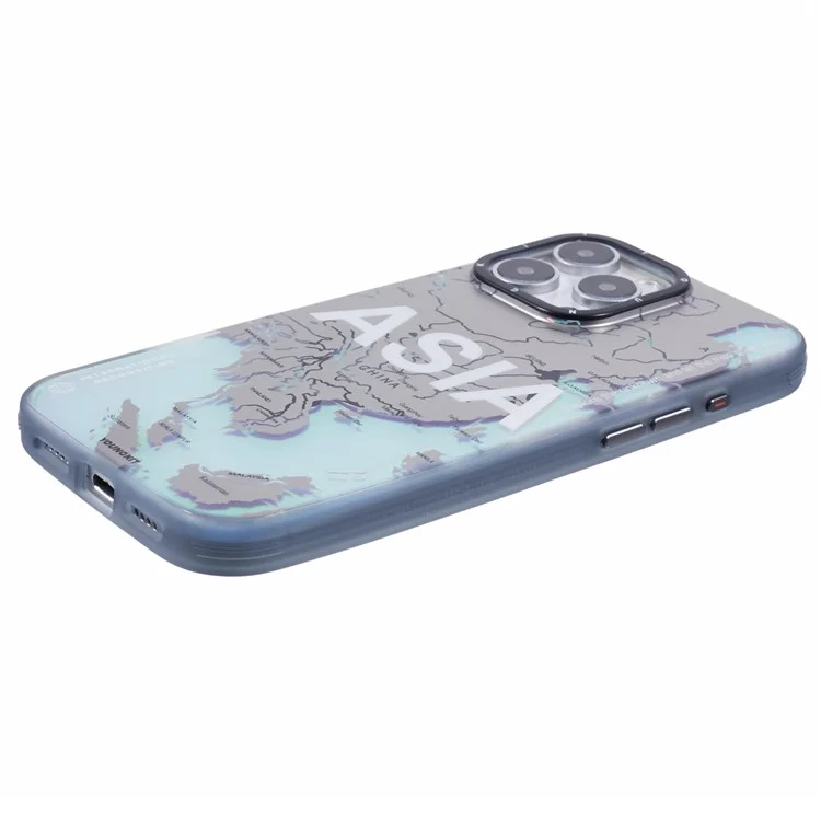 Série Global Youngkit Para Iphone 16 Pro Max Case Compatível Com MagSafe IMD Mapa Design PC+TPU Tampa - Aisa