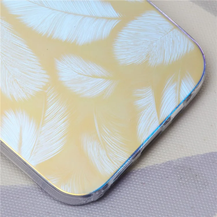 Pour iPhone 16 Plus Étui Silicone+PC IMD Texture Laser Mat Housse de Téléphone - AK1