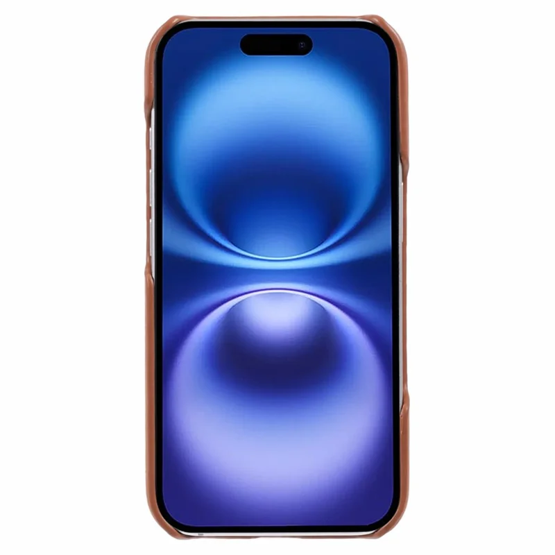 For iPhone 16 Plus Case Skin-touch Leather+PC Phone Cover with Card Slot - Yellow