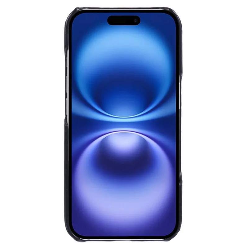 Für iPhone 16 Plus Hülle Kompatibel mit MagSafe Skin-Touch Leder+PC Rückabdeckung - Schwarz