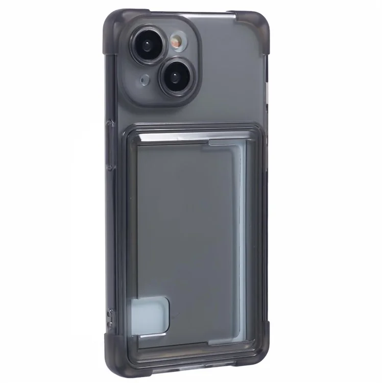 Para el Iphone 13 Case TPU de Las Esquinas Reforzadas Side Push Tarder Tobre Cover Del Teléfono - Negro