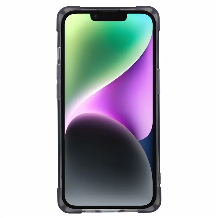 Para el Iphone 13 Case TPU de Las Esquinas Reforzadas Side Push Tarder Tobre Cover Del Teléfono - Negro