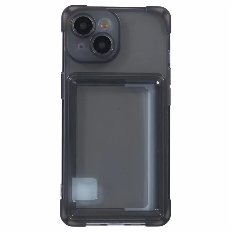 Para el Iphone 13 Case TPU de Las Esquinas Reforzadas Side Push Tarder Tobre Cover Del Teléfono - Negro