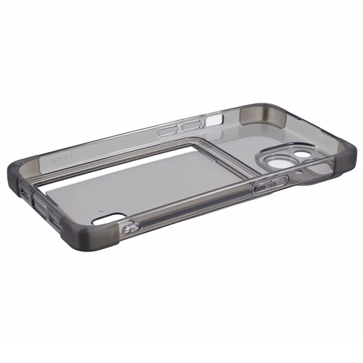 Para el Iphone 13 Case TPU de Las Esquinas Reforzadas Side Push Tarder Tobre Cover Del Teléfono - Negro