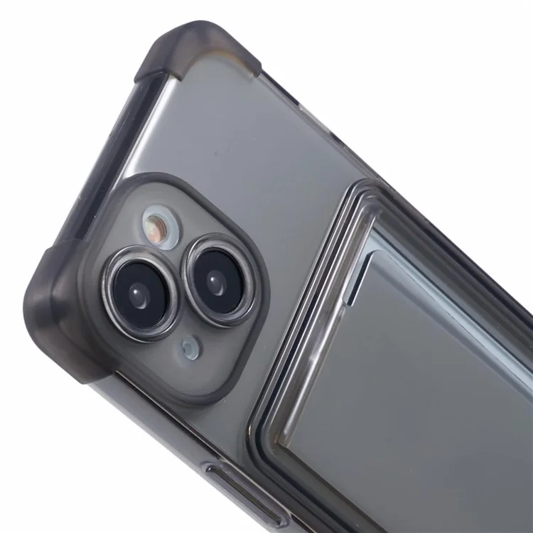 Para el Iphone 13 Case TPU de Las Esquinas Reforzadas Side Push Tarder Tobre Cover Del Teléfono - Negro