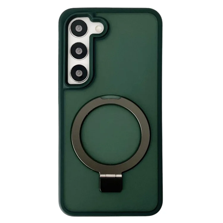 Für Samsung Galaxy S23 Case Kompatibel Mit Magsafe Skin-Touch TPU+PC Kickstand-telefonabdeckung - Armeegrün