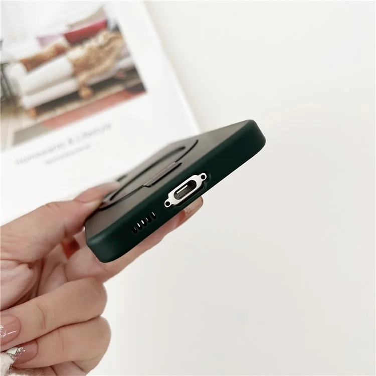 Für Samsung Galaxy S23 Case Kompatibel Mit Magsafe Skin-Touch TPU+PC Kickstand-telefonabdeckung - Armeegrün