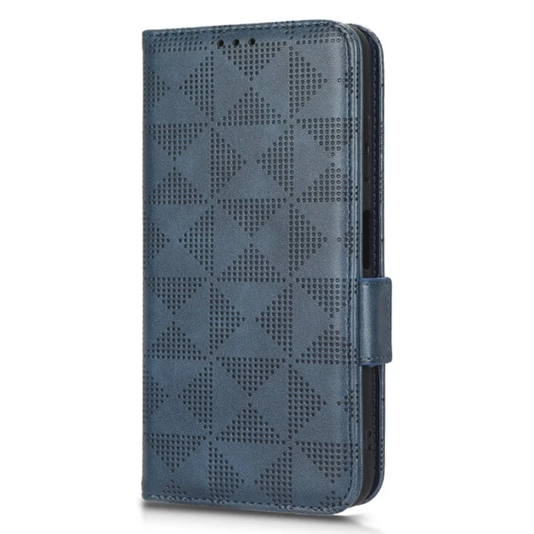 Case de Teléfono de Pie Para Samsung Galaxy A22 5G (versión de la Ue), Patrongle PU PU Cuero PU Cuero Folio Folio Cover - Azul