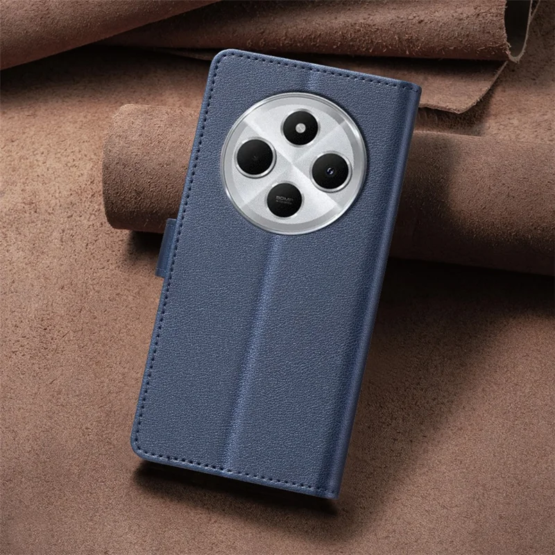 BINFEN COLOR BF32 For Xiaomi Poco C75 4G / Redmi 14R 5G / 14C 4G Leather Case Wallet RFID Blocking Phone Cover - Blue