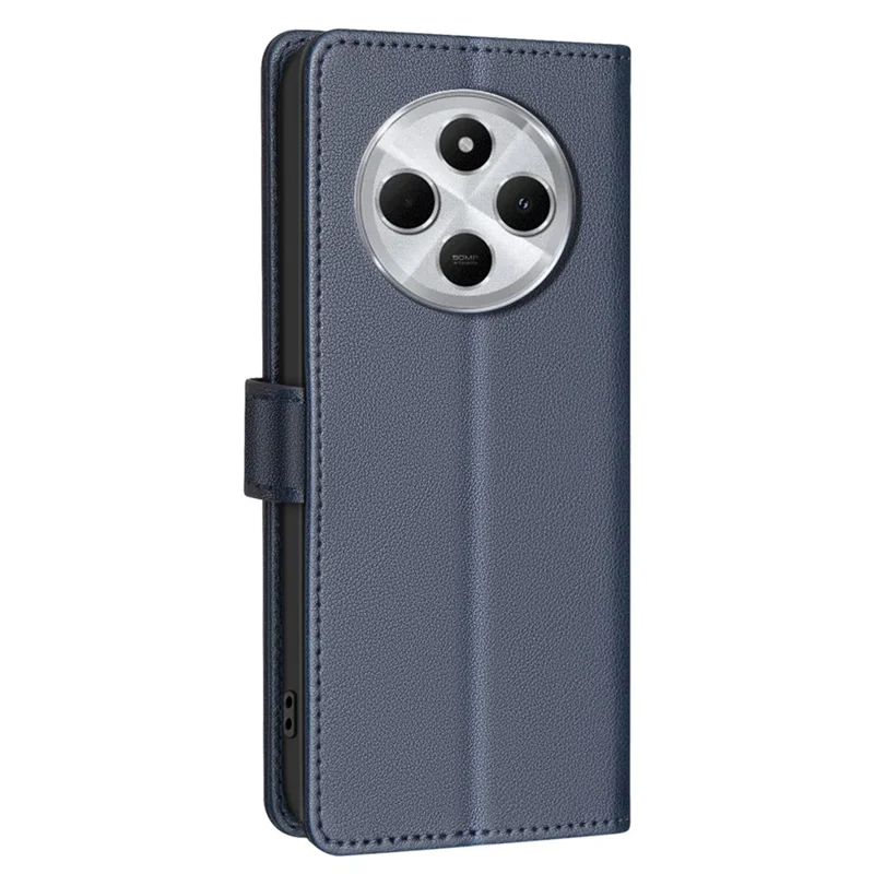 BINFEN COLOR BF32 For Xiaomi Poco C75 4G / Redmi 14R 5G / 14C 4G Leather Case Wallet RFID Blocking Phone Cover - Blue