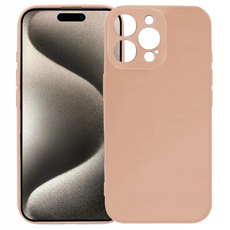 KALEBOL KLB-TPU003 For iPhone 16 Pro Max Case Anti-Scratch Solid Color TPU Phone Cover - Pink